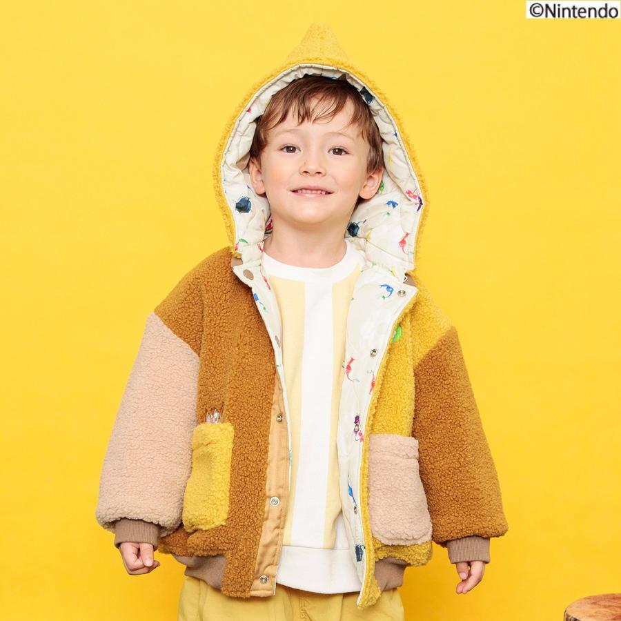 子供 ブルゾン ピクミン リバーシブル ボア 男の子 女の子 キッズ 子供服 80 90 赤ちゃん かわいい おしゃれ プレゼント ギフト 夏の画像
