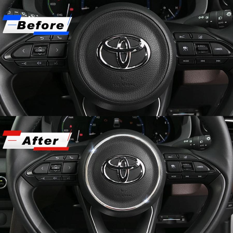 トヨタ 新型シエンタ 10系 SIENTA 貼るだけ簡単 ステアリングセンター