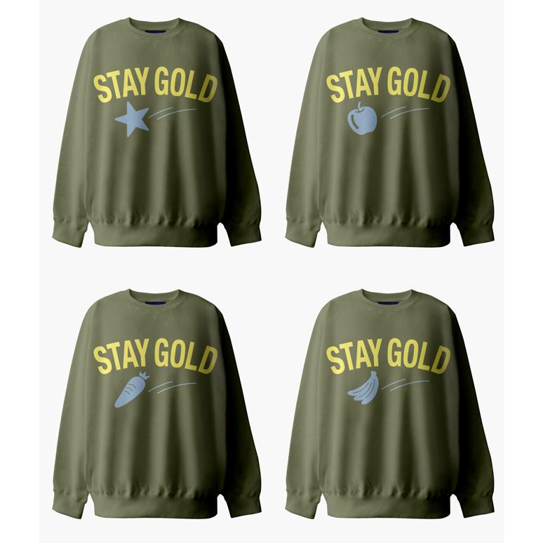 6 ROKU STAY GOLD ITEMS スウェット Lサイズ 限定品 STAY GOLD（ステイゴールド） トレーナー スウェット ワンポイント刺繍