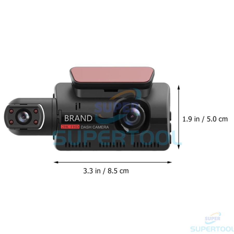 ドライブレコーダー 前後 360度 配線不要 170°広角 車内カメラ 小型 3インチIPS液晶搭載 駐車監視 車載カメラ 内装用品 取付簡単 音声録音 事故記録 送料無料｜whiskeypeek｜09