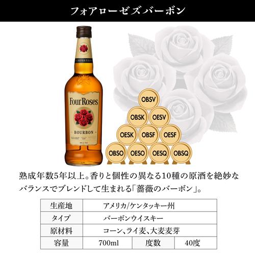 非売品 バラ型アイストレー付き フォアローゼズ イエロー 700ml 40度