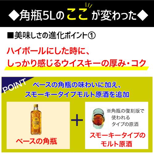 7/30 P+3％ 送料無料 新 サントリー 特製 角瓶 5L(5000ml) 業務用 長S