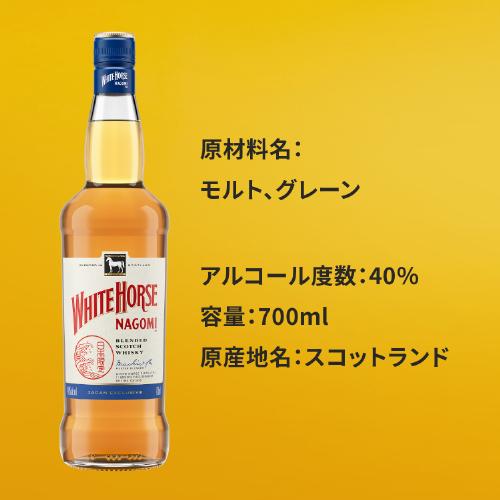 10/5 P+3％ ホワイトホース なごみ 40度 700ml コースター2枚付