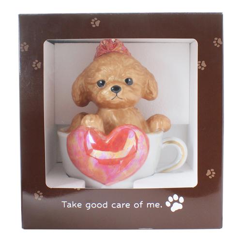 正規品 ブランデー 箱付き ティーカッププードル デキャンタ マロン