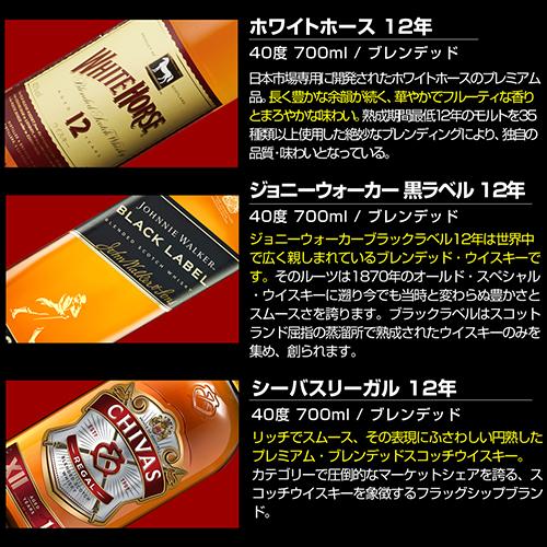 売り出し格安 3/10 P+3％ ウイスキー セット 飲み比べ 詰め合わせ 送料無料 すべて12年もの！スコッチ5本セット 第10弾 長S whisky