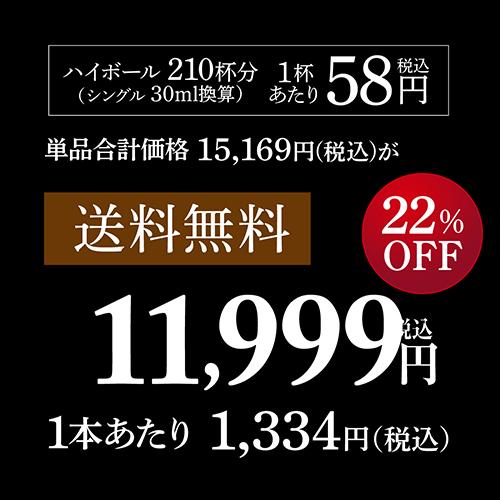 8/1 P+3％ 送料無料 スコッチウイスキー 9本セット 第12弾 1本あたり