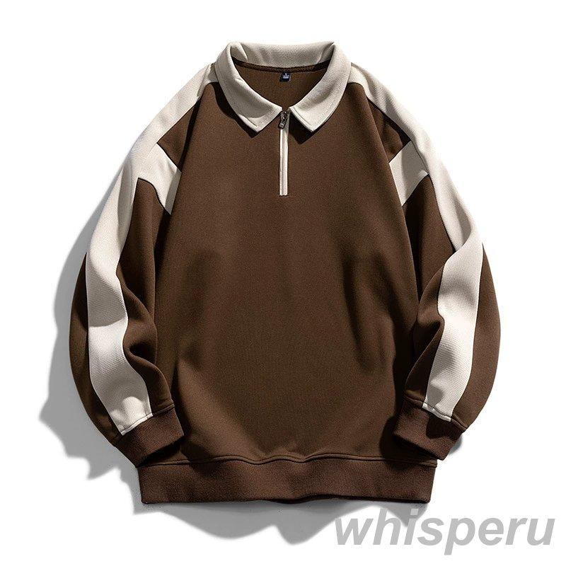 襟付き 長袖 トレーナー メンズ ゴルフウェア ハーフジップ スウェット