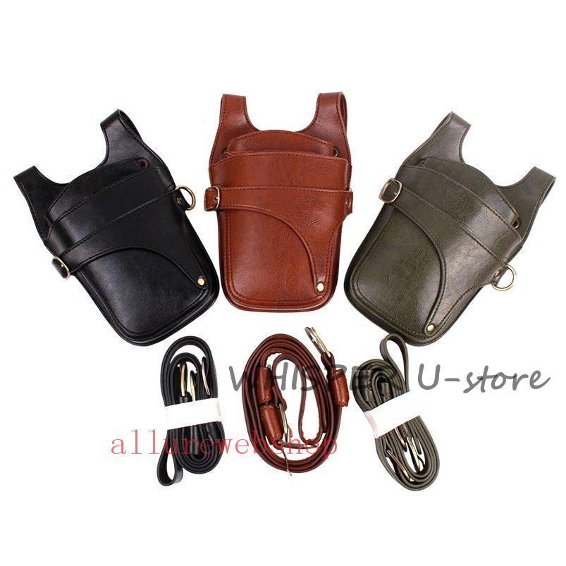 シザーケース 美容師 トリマー カット用品 3way 本革 牛革 シザー