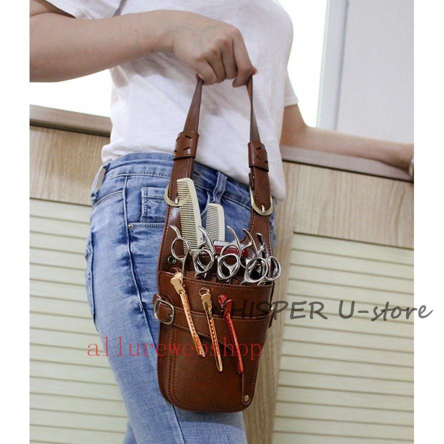 シザーケース 美容師 トリマー カット用品 3way 本革 牛革 シザー