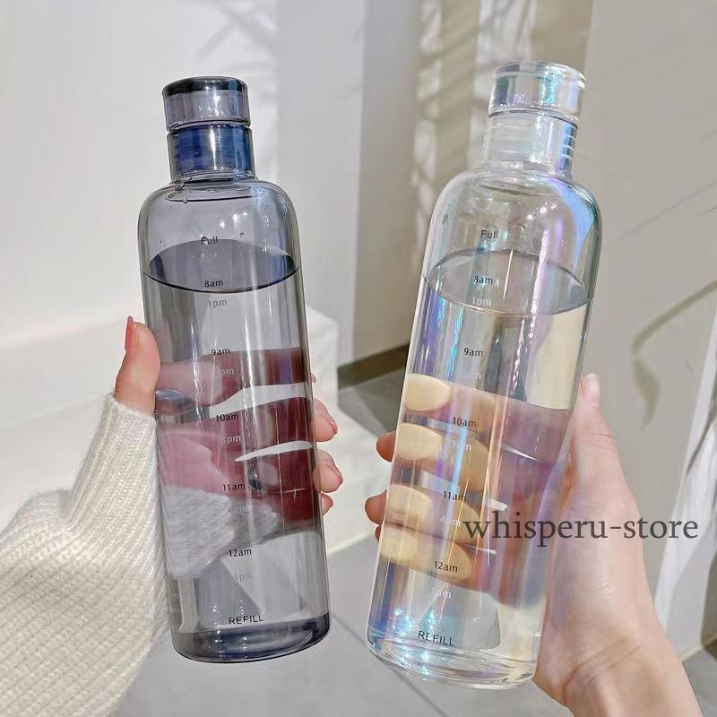 ガラス製水筒 500ml 水筒 ガラス 500ml ウォーターボトル コンパクト マグボトル クリア