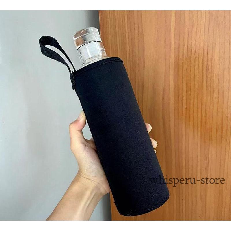 水筒 ガラス 500ml ウォーターボトル コンパクト マグボトル クリア