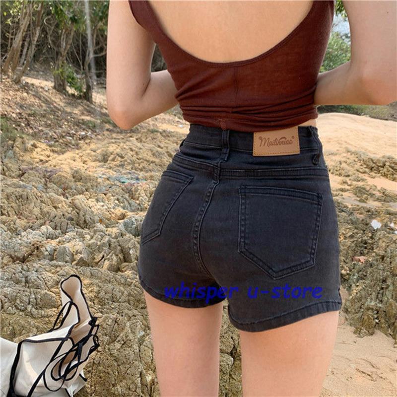 ホットパンツ レディース デニム ショートパンツ 黒 ハイ