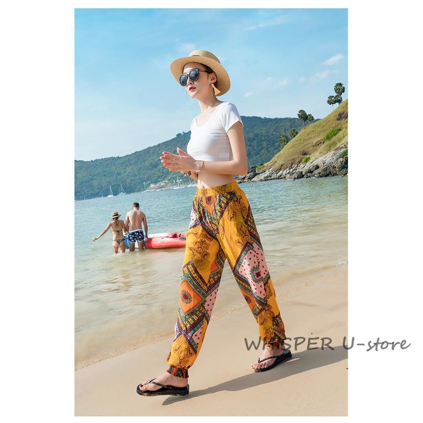 アジアンパンツ サルエルパンツ エスニック レディース タイパンツ