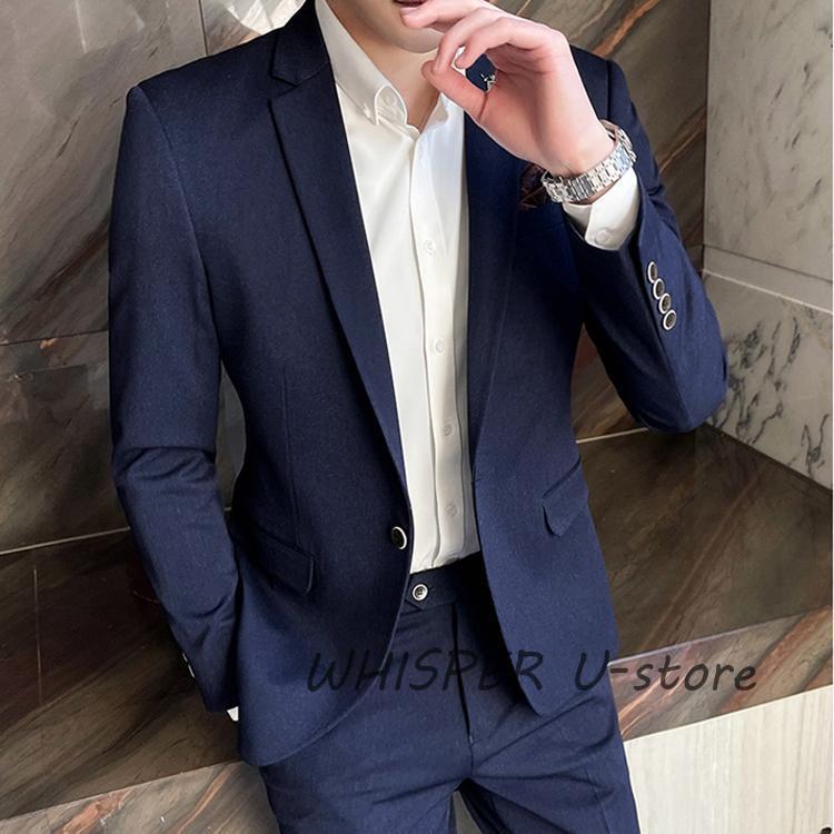 メンズスーツ フォーマル セットアップ ビジネススーツ 上下セット 春