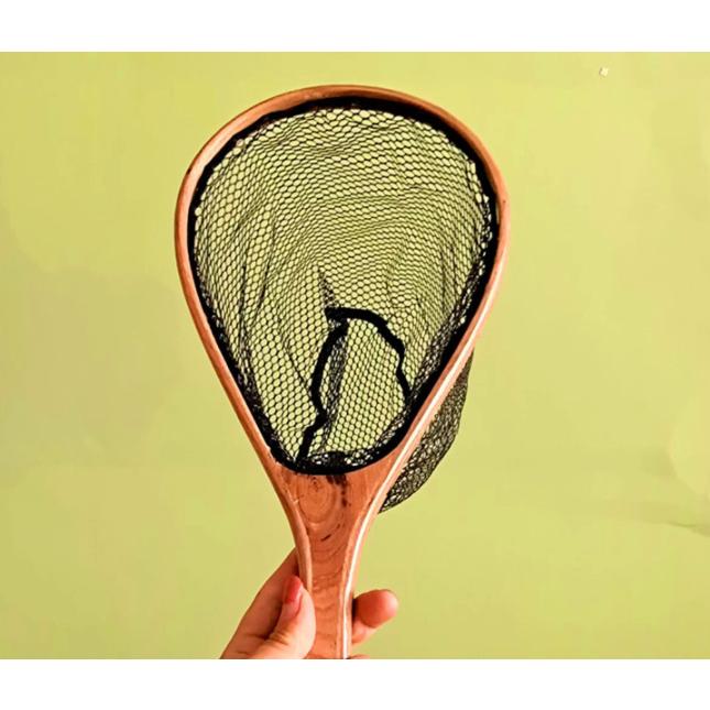 ランディングネット フライ ルアー 渓流サイズ Sサイズ 木製トラウト
