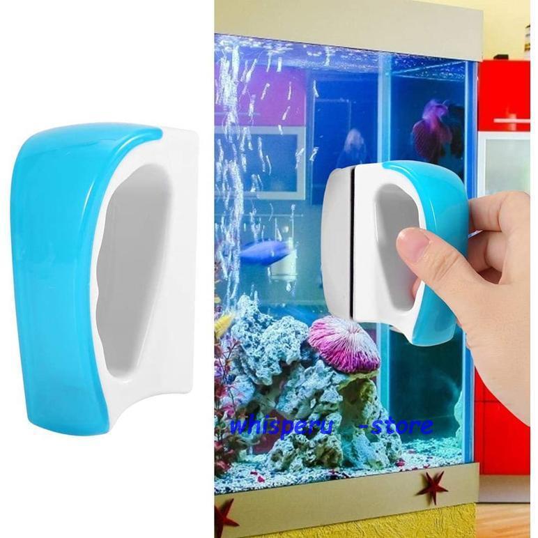水槽磁力ブラシ 水族館グラス用ブラシ 水槽コケ取り 水槽掃除 ガラス
