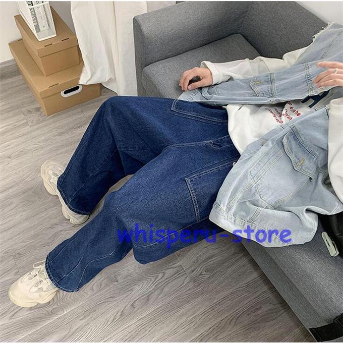 ワイドパンツ メンズ 極太 デニム ジーンズ ストリート ダボパン B系