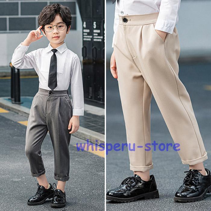 【超美品】男児 フォーマルスーツ 120 パンツスタイル 長ズボン ロングパンツ フォーマルパンツ 男の子 ロングパンツ 長ズボン パンツ ズボン