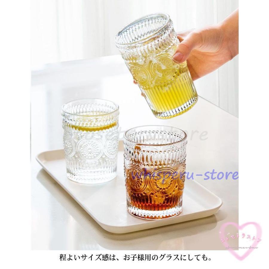 グラス 6個セット 400ml 330ml ガラスコップ ボヘミ ラス ボヘミアングラス かわいい おしゃれ 柄 華やか 模様 キッチン 食器 北欧｜whisperu｜10