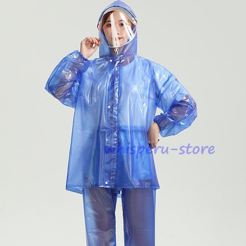 レインウェア 上下 雨具 メンズ レディース クリア カッパ 雨合羽 通勤