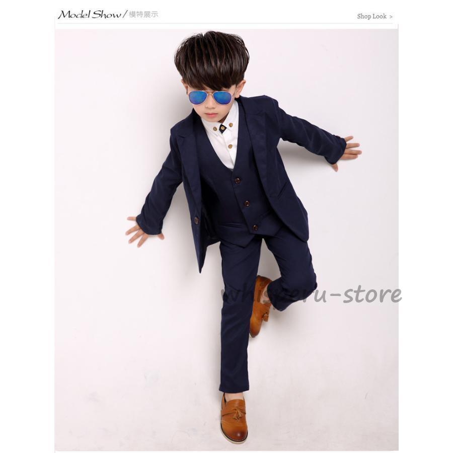 男の子 フォーマルスーツ キッズスーツ 男の子スーツ 5点セット ジャケット、ベスト、ズボン おしゃれ かっこいい 入学式 七五三 卒業式 チェック柄 90-160の画像
