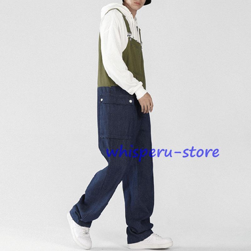 桃太郎ジーンズ オーバーオール サロペット インディゴ ピンストライプ