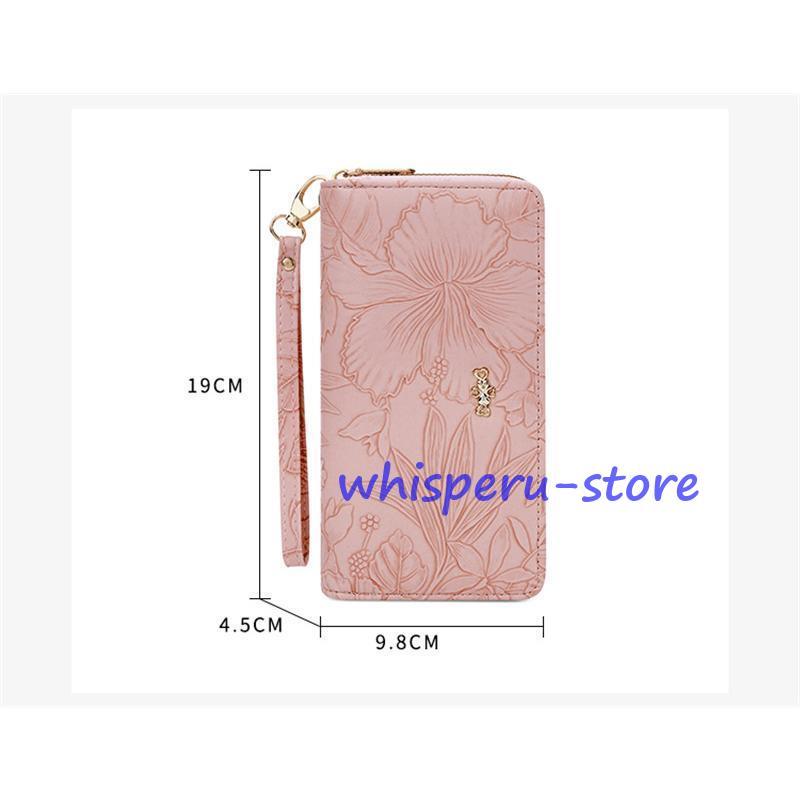 長財布 レディース 財布 花柄 合皮 小銭入れ 柔らかい カード