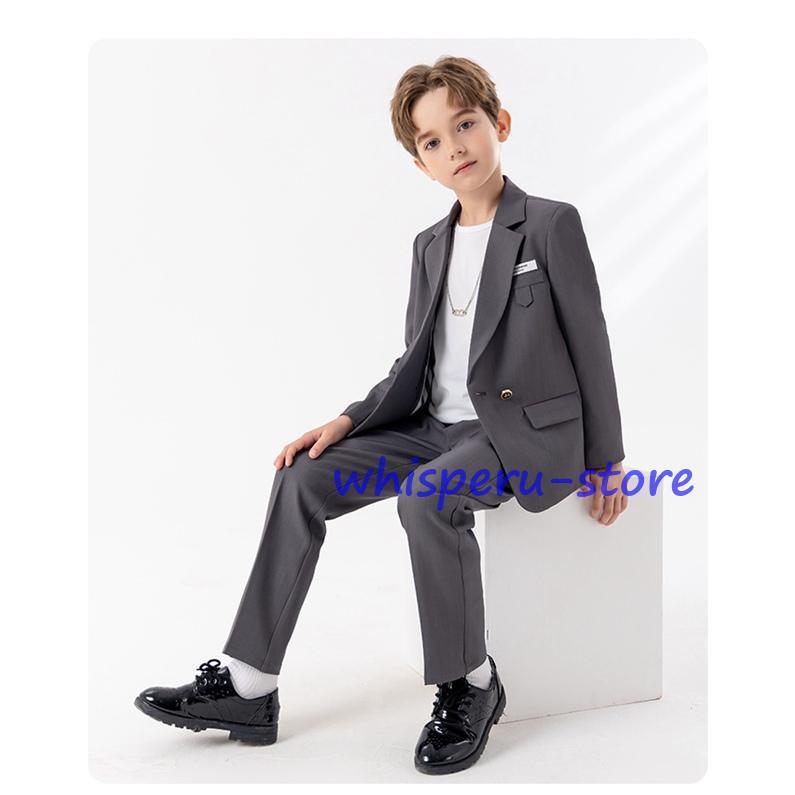 4点セット 子供スーツ 男の子 子供服 フォーマル スーツ フォーマルスーツ スーツ 子供 上下セット ジャケット パンツ フォーマルの画像