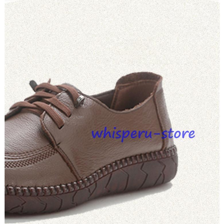 デッキシューズ レディース 牛革 本革 ぺたんこ やわらか フラット