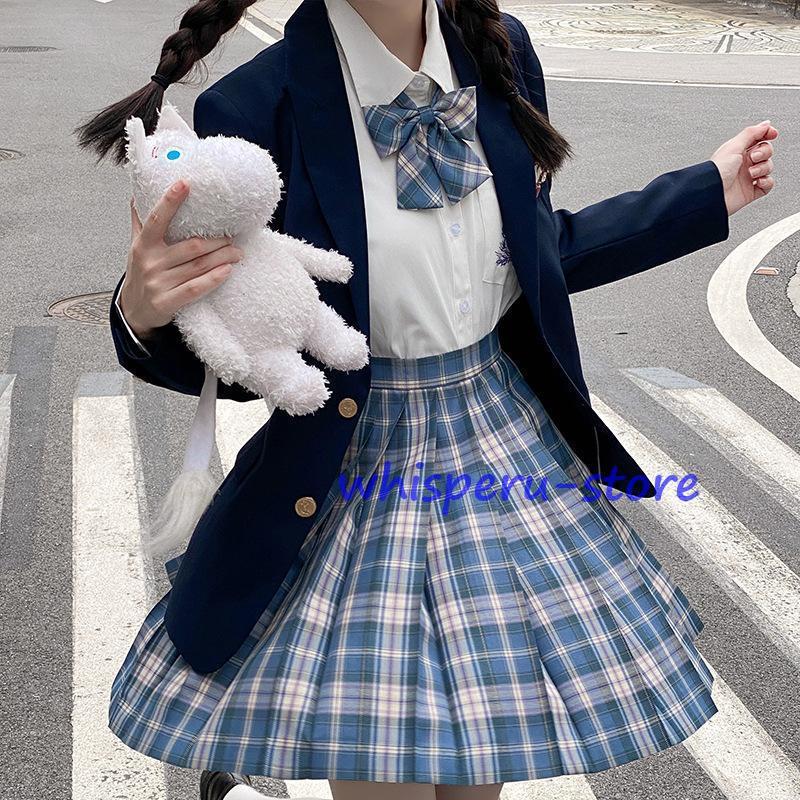 入学式 卒業式 スーツ女の子 高校生 フォーマルスーツ 中学生 レデイース コート ジャケット スカート チェック 柄 セット卒服 S M L 発表会 受験面接 ジュニアの画像