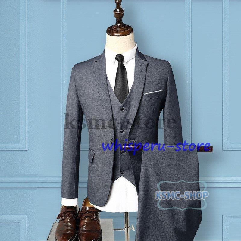 ビジネススーツ メンズ 大きいサイズ 3ピーススーツ スーツセット 冬