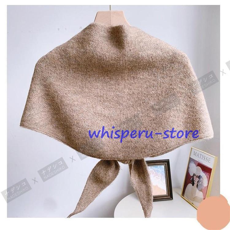 新品　suzuki takayuki ニットショール　オレンジ　レイヤード ストール ショール レディース 女性 ファッション雑貨 三角