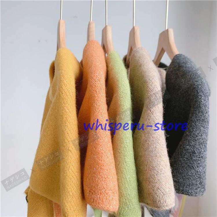 新品　suzuki takayuki ニットショール　オレンジ　レイヤード ストール ショール レディース 女性 ファッション雑貨 三角