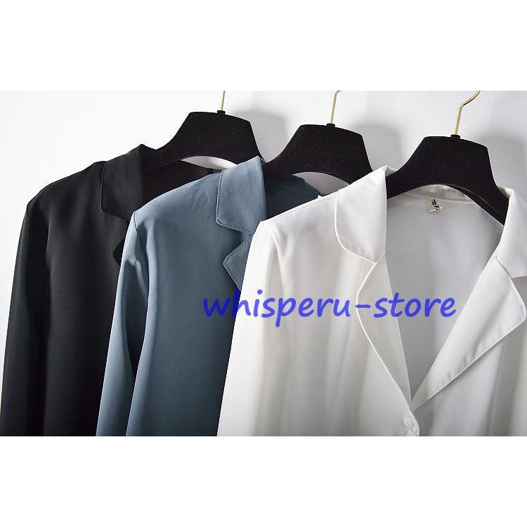 ブラウス シャツ スーツインナー レディース バンドカラー