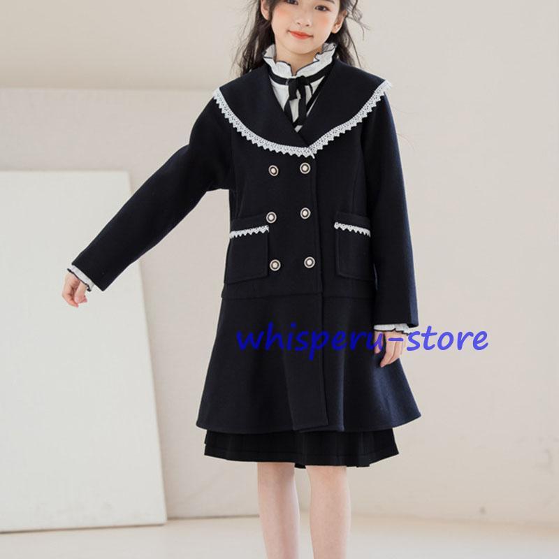 韓国子供服 スーツ 女の子 春 秋 3点セット 長袖 シャツ タンクトップ ジャケット 無地 子供 フォーマル 七五三 卒園式 入学式 入園式 発表会 120-160cmの画像