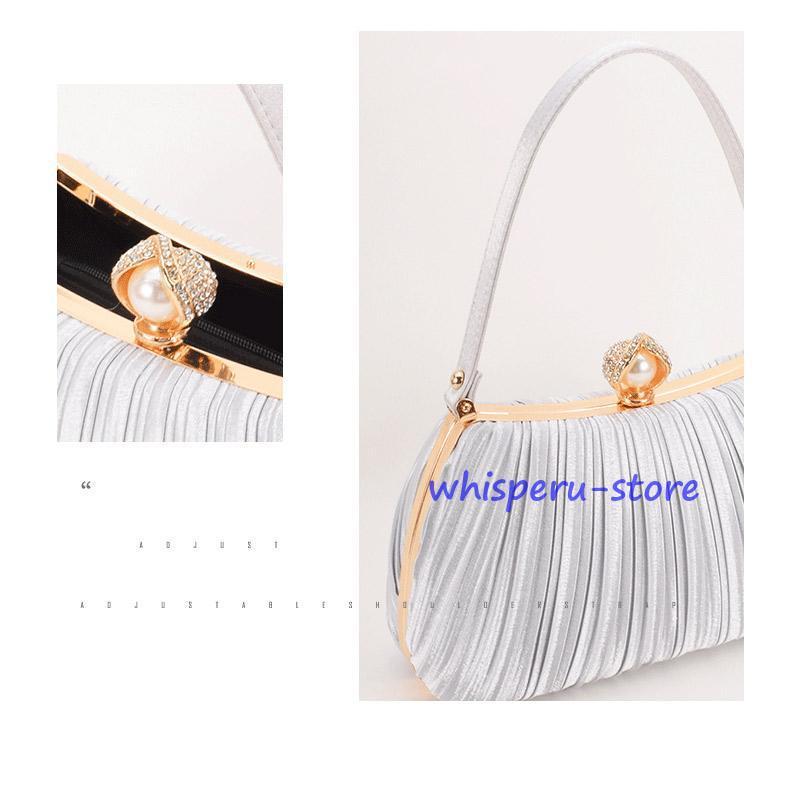 パーティーバッグ 結婚式 フォーマルバッグ クラッチバッグ サテン