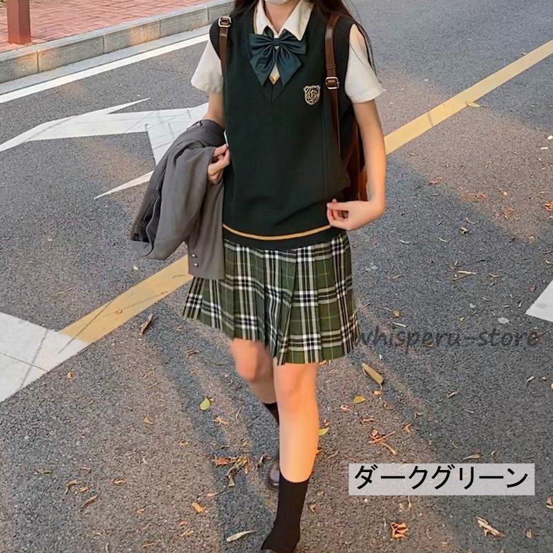 スクールベスト ベスト 正統派 制服 学生 通学 Ｖネック 刺繍 ワッペン 女子 高校生 中学生 団体服 袖なし 春 夏 秋 S M L XL｜whisperu｜08