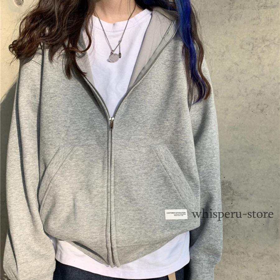 パーカー レディース ジップアップ アウター 長袖 トップス トレーナー