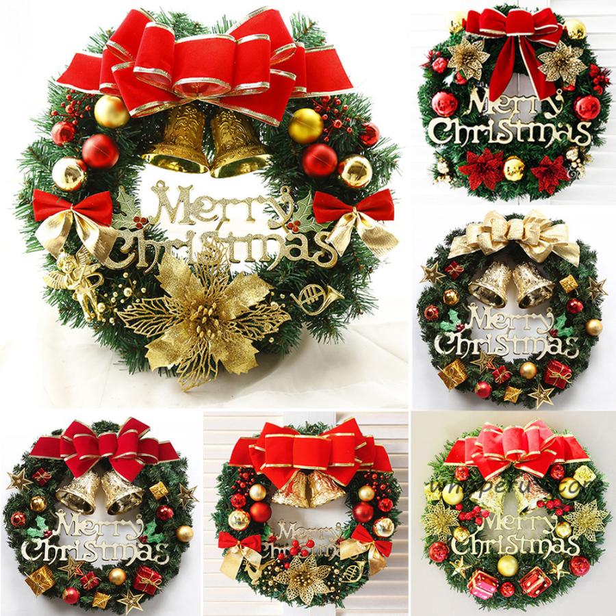 選べるクリスマス リースLサイズ インテリア 玄関 部屋 ドア 飾り クリスマスツリー クリスマス リース 北欧 おしゃれ 30cm 40CM（Yahoo!・WHISPER U）