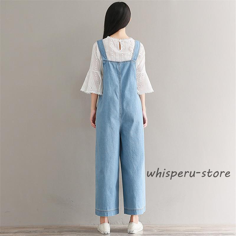 サロペット レディース オールインワン オーバーオール デニム パンツ