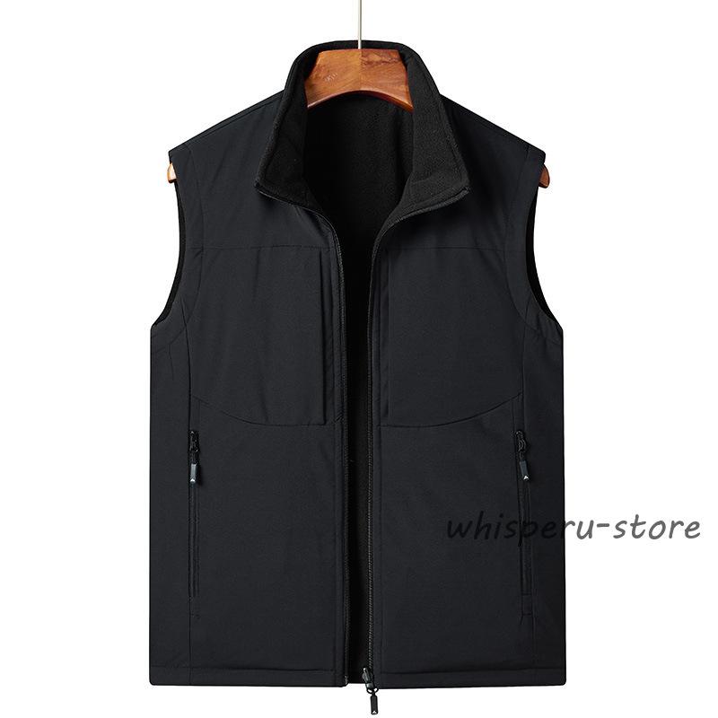メンズベスト ベスト 秋冬 裏起毛 ボアベスト メンズ 立ち襟 ボアフリースベスト