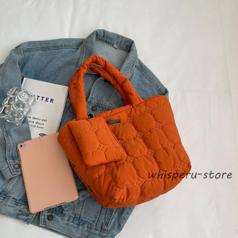 韓国風キルティングトートバッグポーチ付き : WHISPER U - 通販