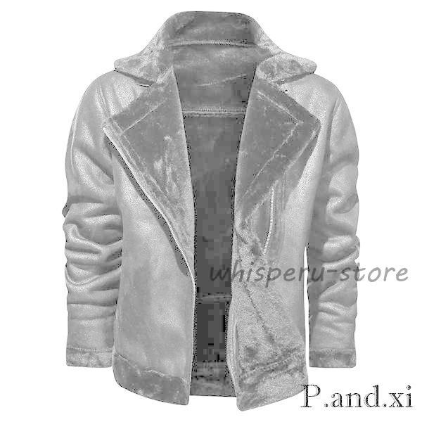 メンズ 革ジャン ムートンコート レザージャケット 裏起毛 ムートンジャケット バイクジャケット ライダースジャケット お兄系