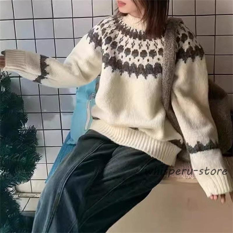 セーター ノルディックセーター レディース ニット トップス 秋 セーター ノルディックセーター レディース ニット トップス 秋