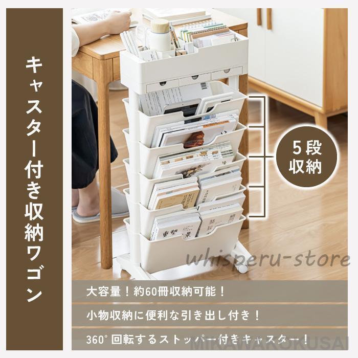 収納ワゴン キャスター付き ワゴン ブックスタンド キッチンワゴン