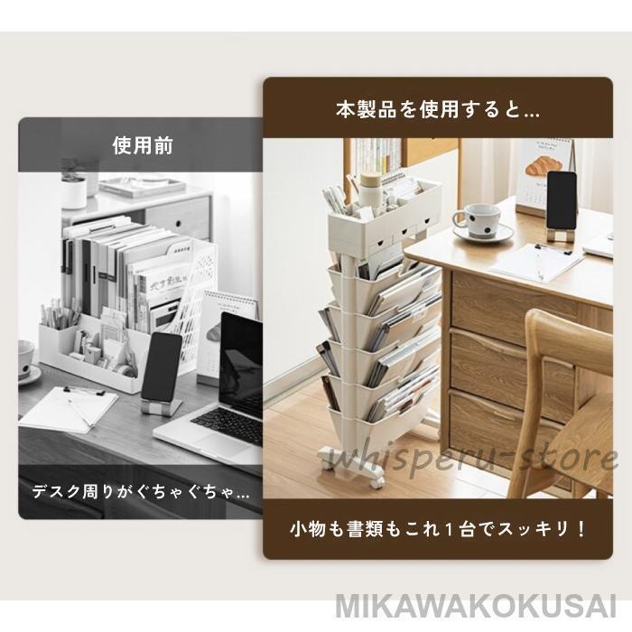 収納ワゴン キャスター付き ワゴン ブックスタンド キッチンワゴン