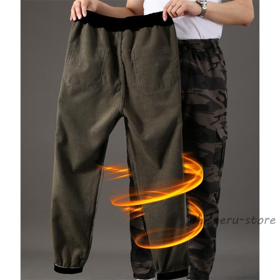 迷彩柄 カーゴパンツ 6ポケット 裏起毛 Cargo Pants メンズ ジョガー
