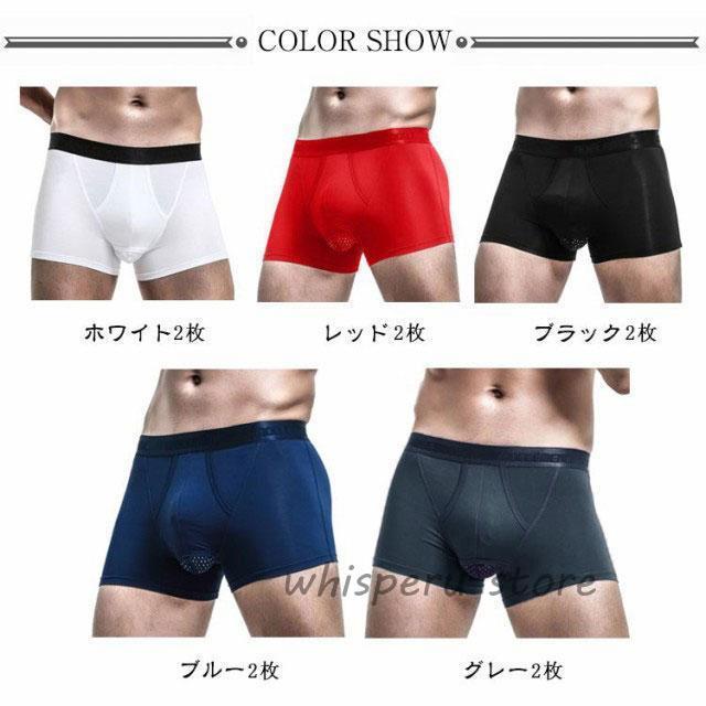 ボクサーパンツ 2枚セット メンズ 下向き パンツ 陰嚢分離 ドライ