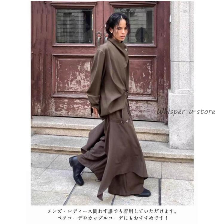 ガウチョパンツ アシンメトリー スカートパンツ レディース メンズ
