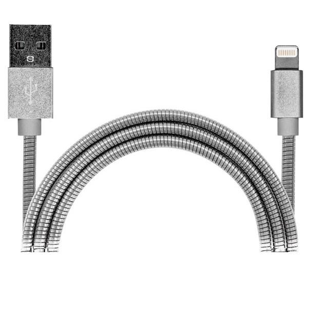 充電ケーブル iPhoneケーブル 1m シルバー ステンレス ケーブル 充電ケーブル iPhoneケーブル 1m シルバー ステンレス ケーブル